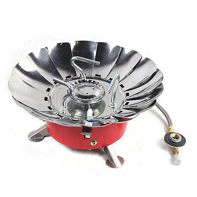 Portable Outdoor Camping Picnic Gas Stove Windproof Lotus Shape Cooking