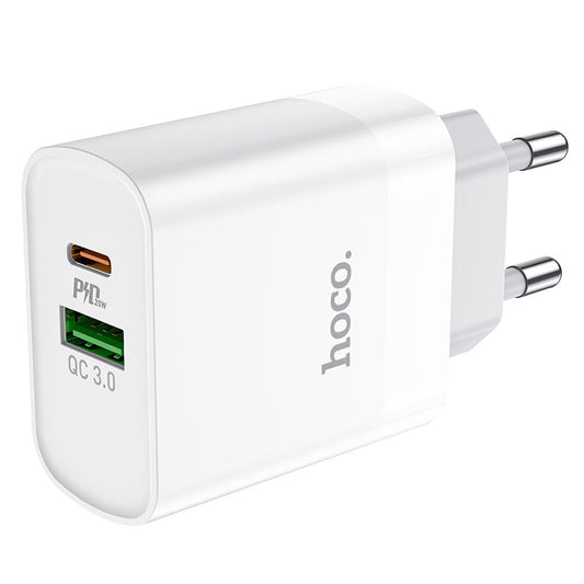 PD20W+QC3.0 Adapter Charger, USB / Type-C output, EU plug