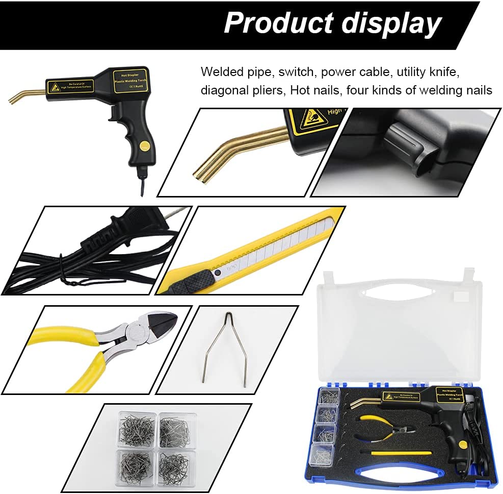 Plastic Repair Welder Kit,50W Hot Stapler Plastic Repair,Crack Bumper Repair Wel