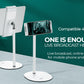 Soaring Series Metal Desktop Phone Stand - White