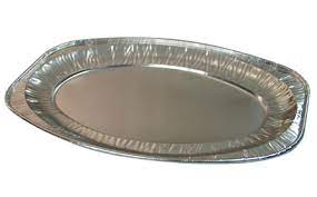 Aluminium Foil Oval Platter 2Pcs