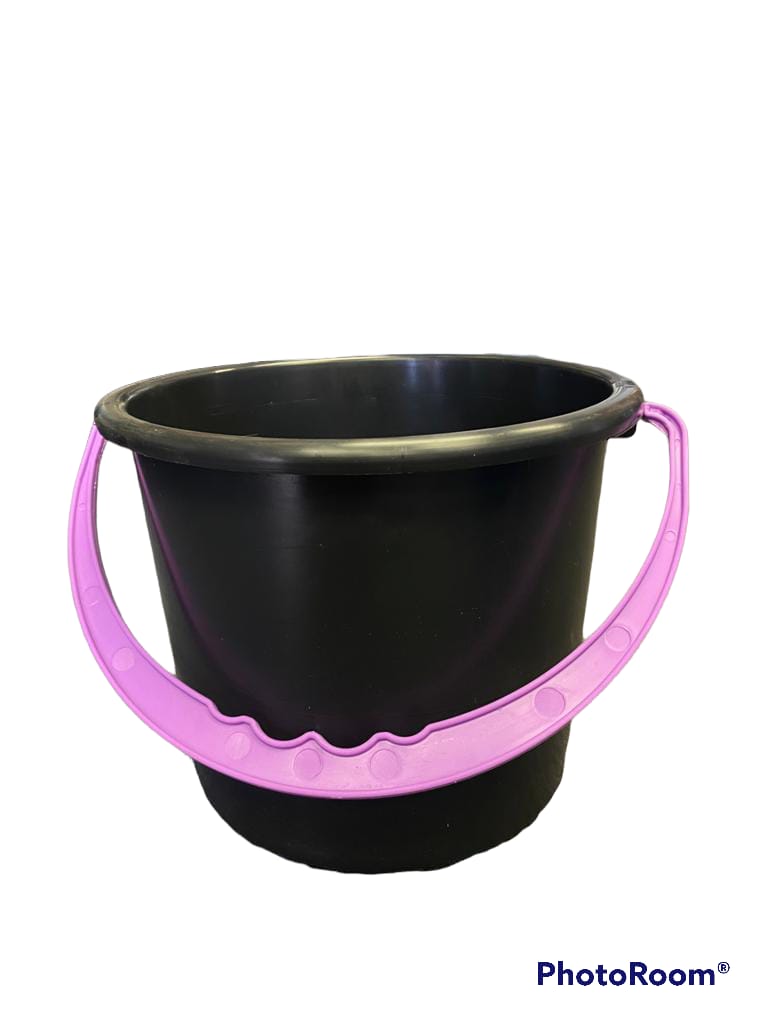 Black 9L Ribbed bucket