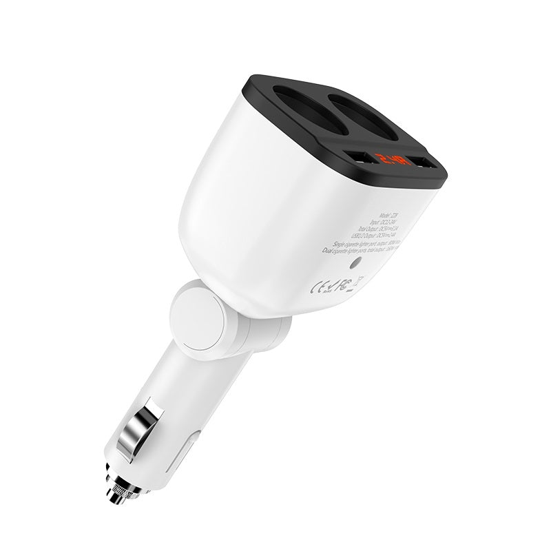 Power Ocean Cigarette Lighter In-Car Charger With Digital display