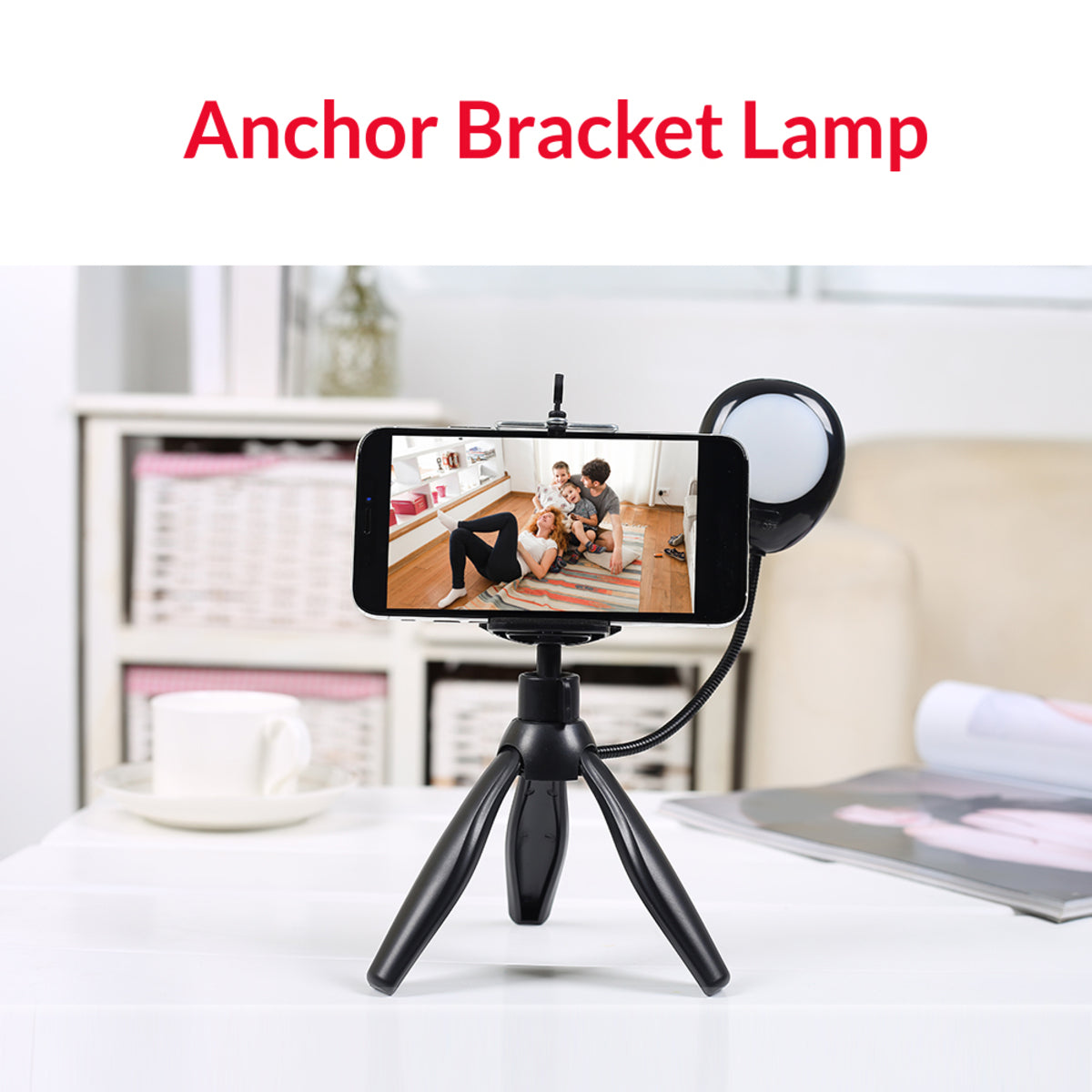 360 Degree Rotate Mini Smartphone Tripod with Selfie Light Ring Lamp