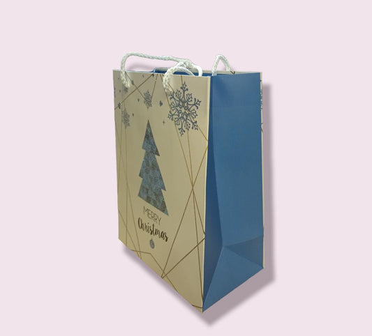 Merry Christmas White Gift Bag