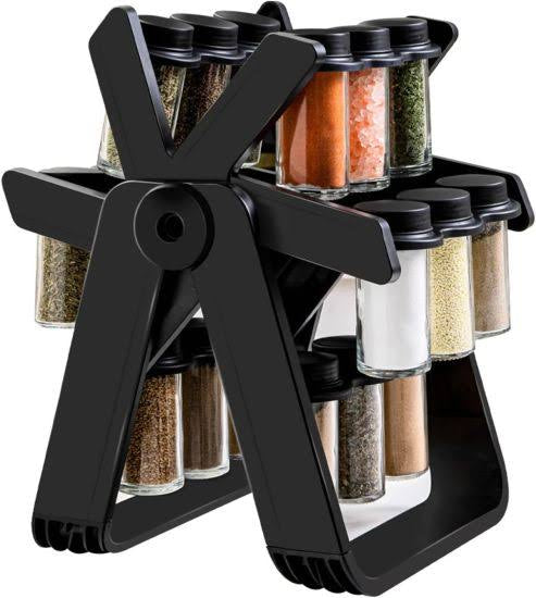 18 Jar Rotating Ferris Wheel Spice Condiment Rack