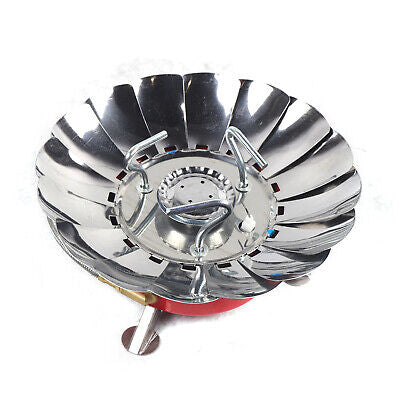 Portable Outdoor Camping Picnic Gas Stove Windproof Lotus Shape Cooking