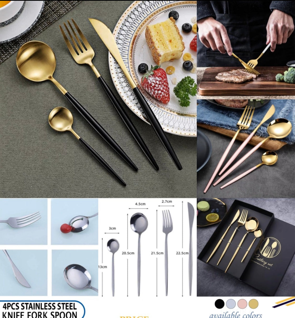 4pc Stainless Steel Cutlery Set