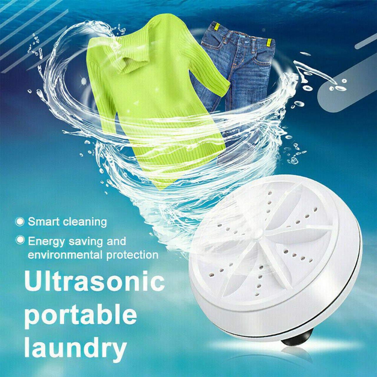 Ultrasonic Turbine Mini Washing Machine