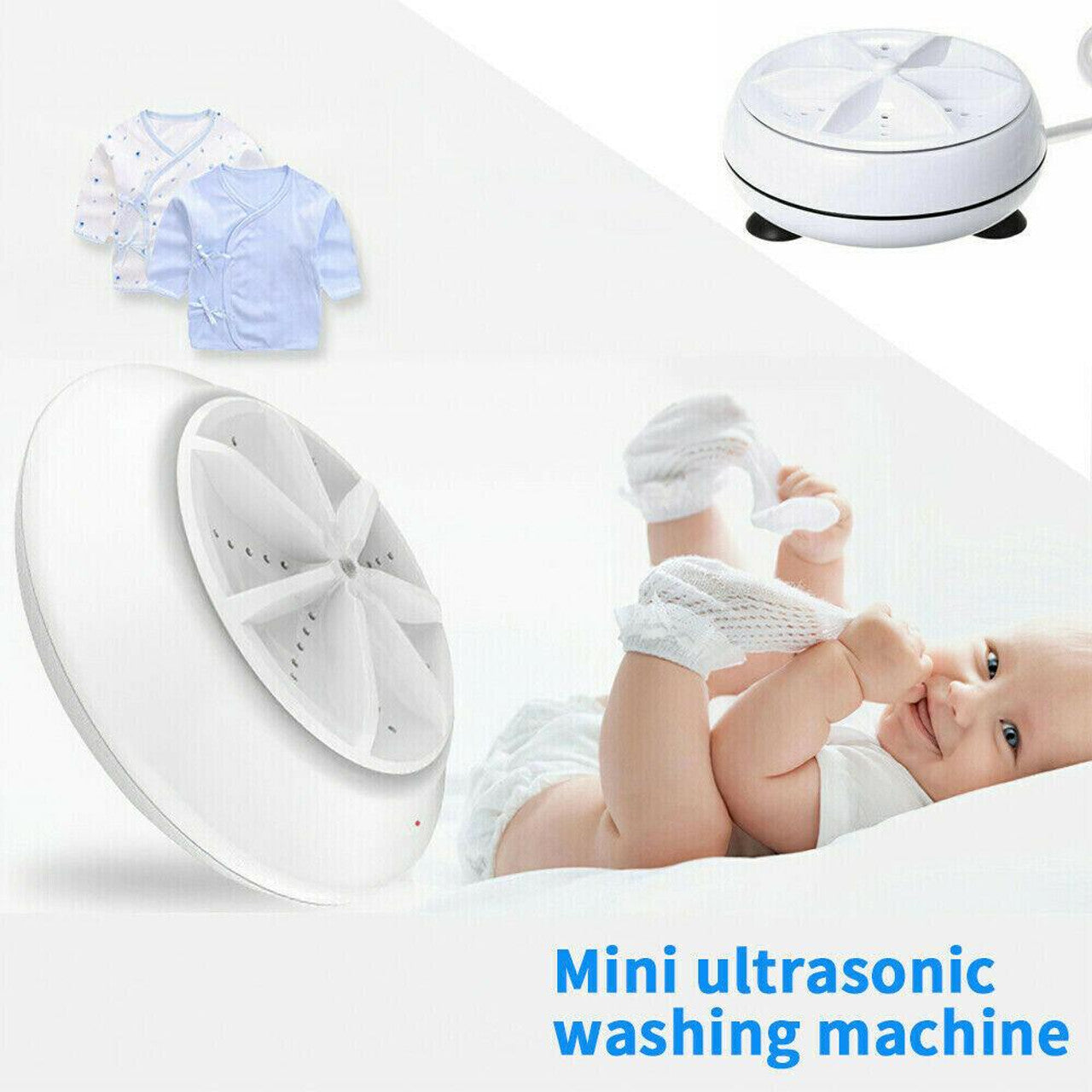 Ultrasonic Turbine Mini Washing Machine