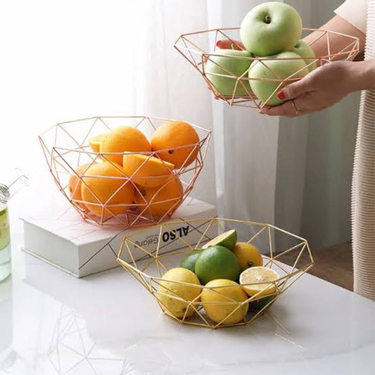 Nordic Geometric Fruit Basket