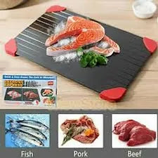 New Thaw Master Tray Defrosting Meat Food Fast Kitchen Plate Safe Metal Large