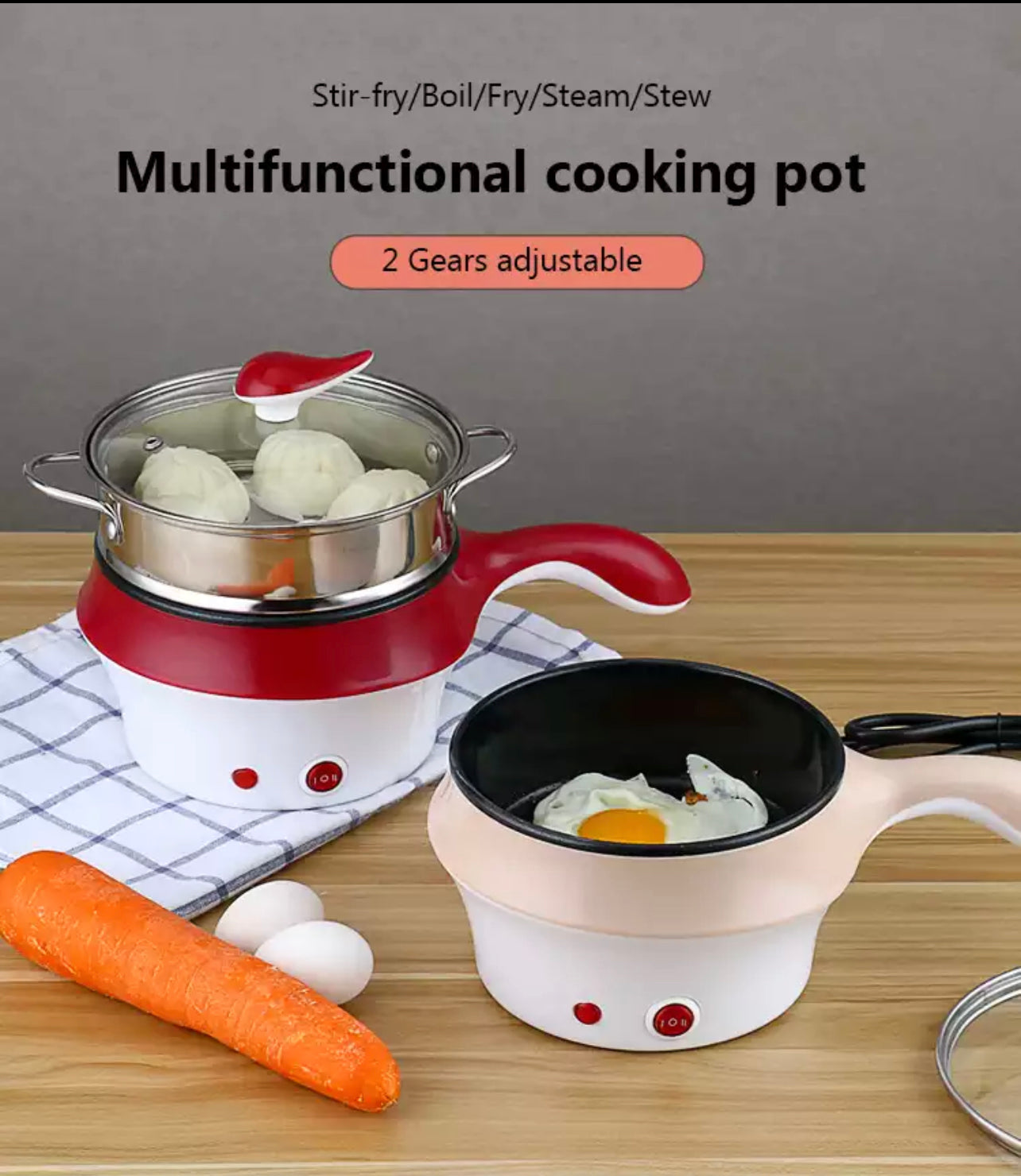 Multi-Functional Electric Non-Stick Steam/Stew/Cook/Fry Pot Pan