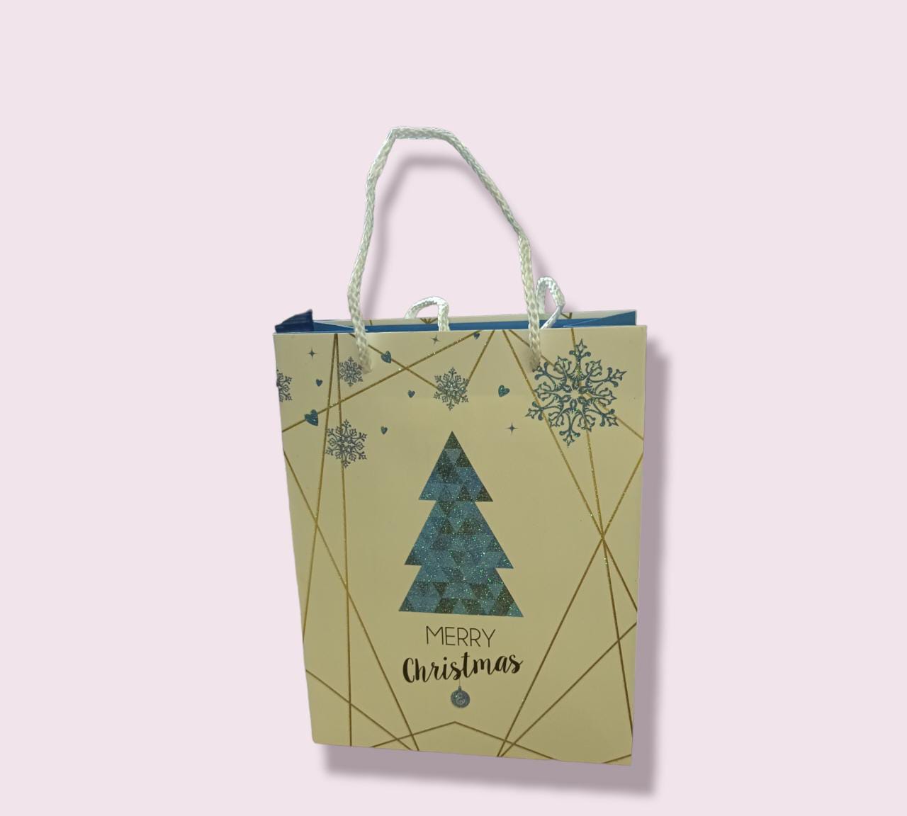 Merry Christmas White Gift Bag