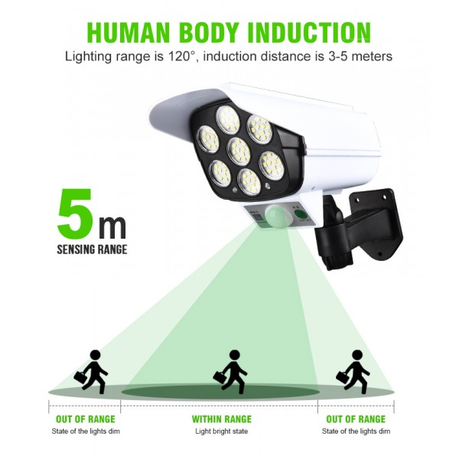 Solar Outdoor Security Movement Sensor Light With Remote - JD-2178T