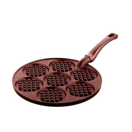 Waffle Maker Pan -7 Holes / Copper