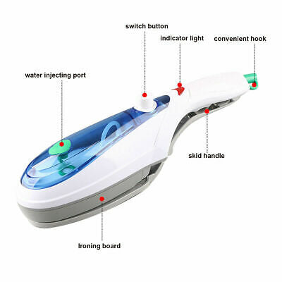 Electric Steam Iron Handheld Fabric Laundry Steamer Brush Travel