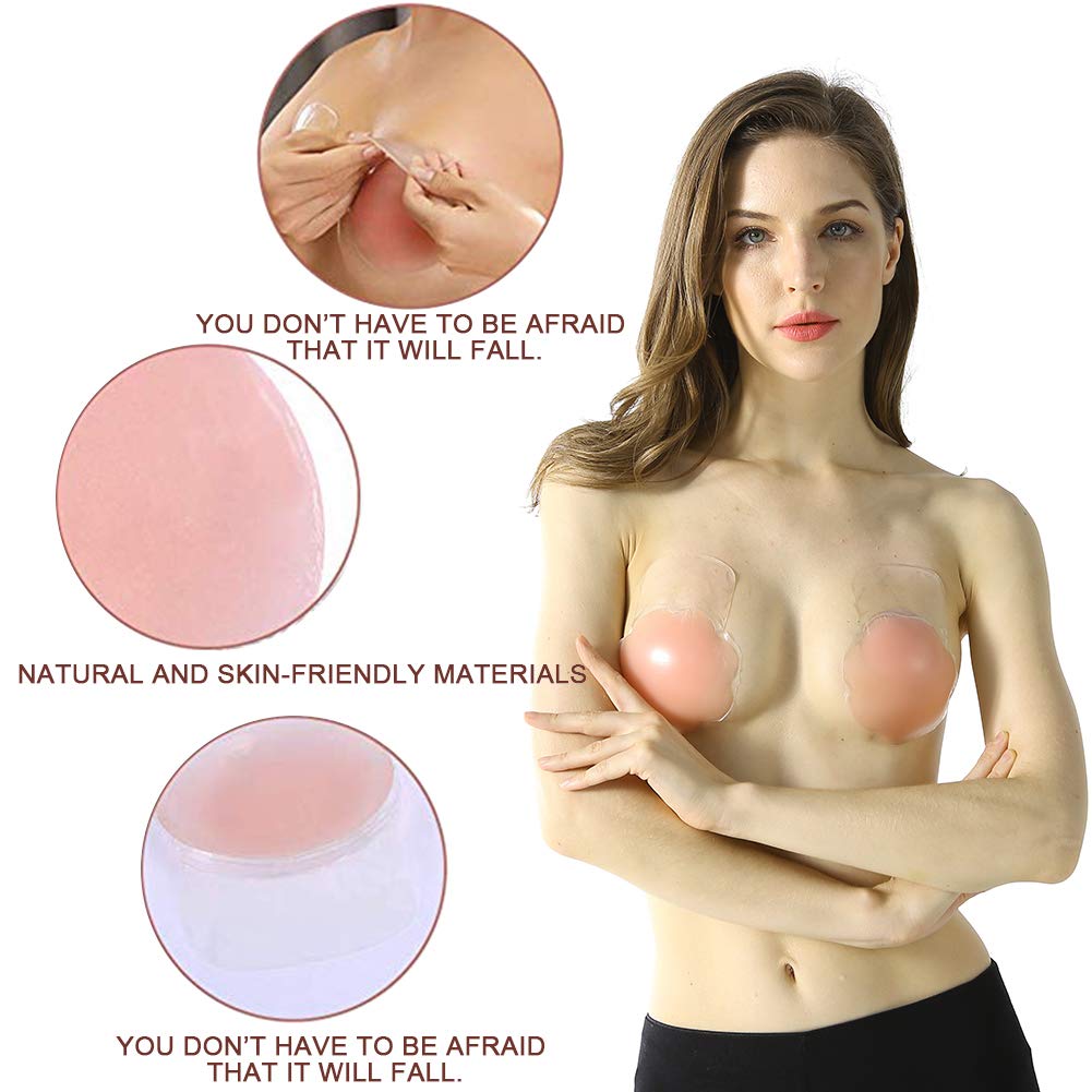 Silicon Boob Tape Nipple Covers - Reusable, Petal Shaped