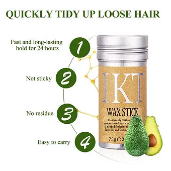 Avocado Hair Wax Stick 75g Hair Styling Prevents Frizz Nourishes Hair