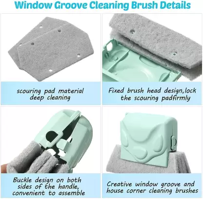 Frame Cleaning Brush and Dust Cleaning Brush for Window Slot