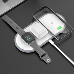 Wireless charger “CW24 Handsome” 3-in-1 tabletop charging dock
