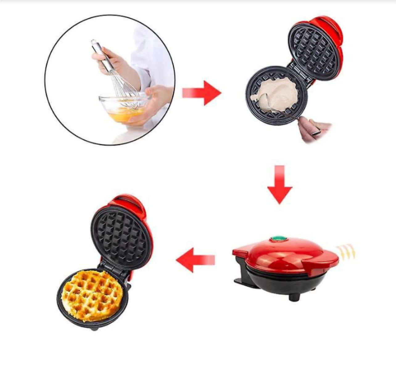 Mini waffle maker household children baking machine multi-function cake