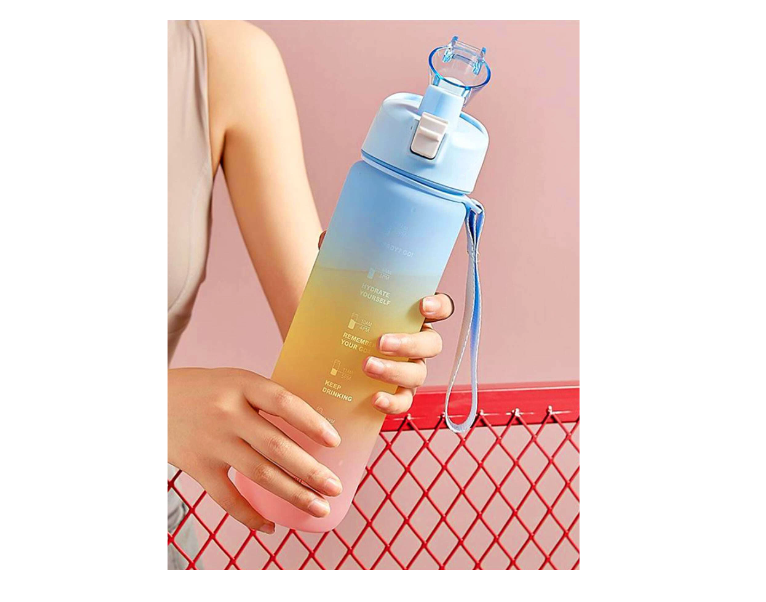 1L BPA Free Motivational Water Bottle