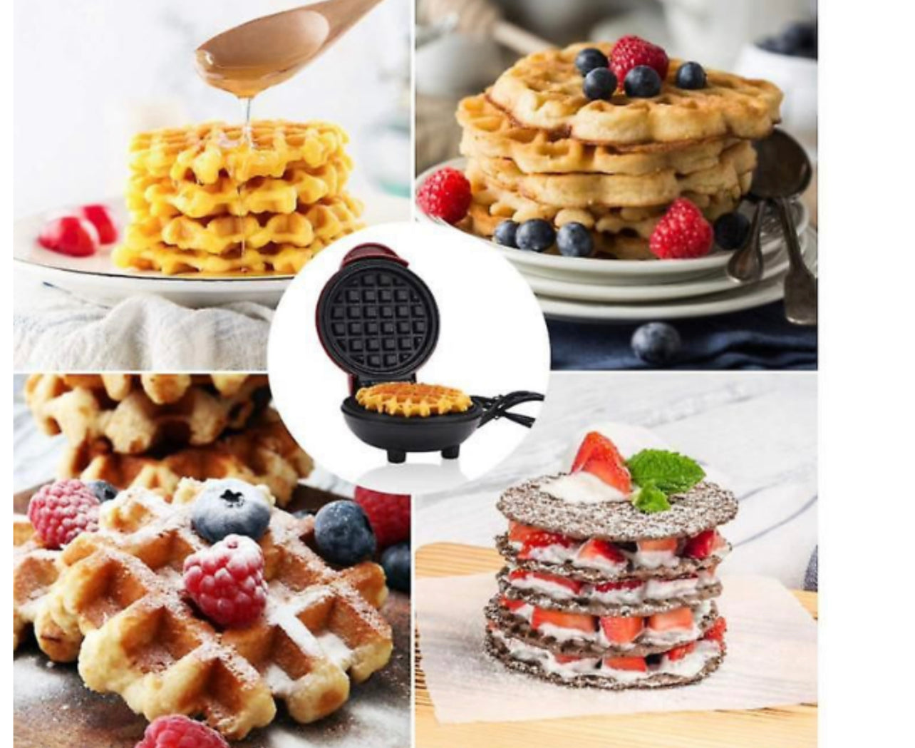 Mini waffle maker household children baking machine multi-function cake