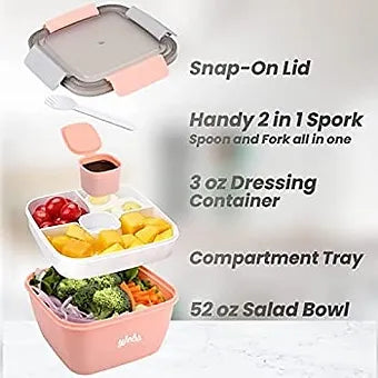 Bento Box Adult Lunch Box Salad Container 3 compartment