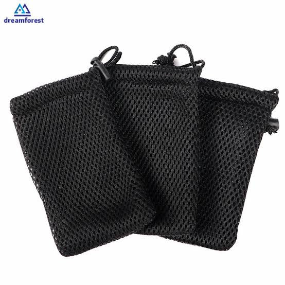 Mesh drawstring bag pouch size 9.5*14cm (Glasses/Jewellery )