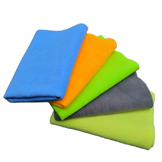 350gsm  Microfiber  Warp Knitted Cleaning Cloth 5pcs