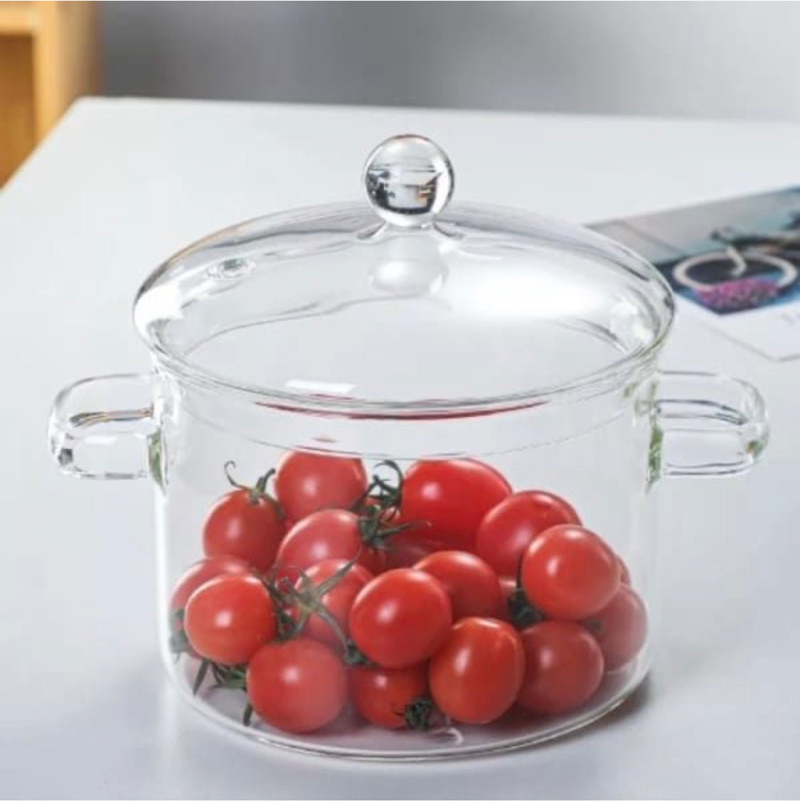 Clear Glass Cooking Pot