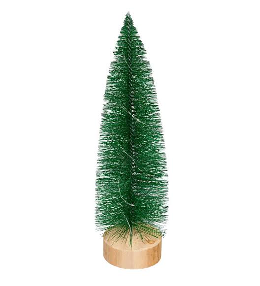 Tabletop Christmas Tree with Wooden Base