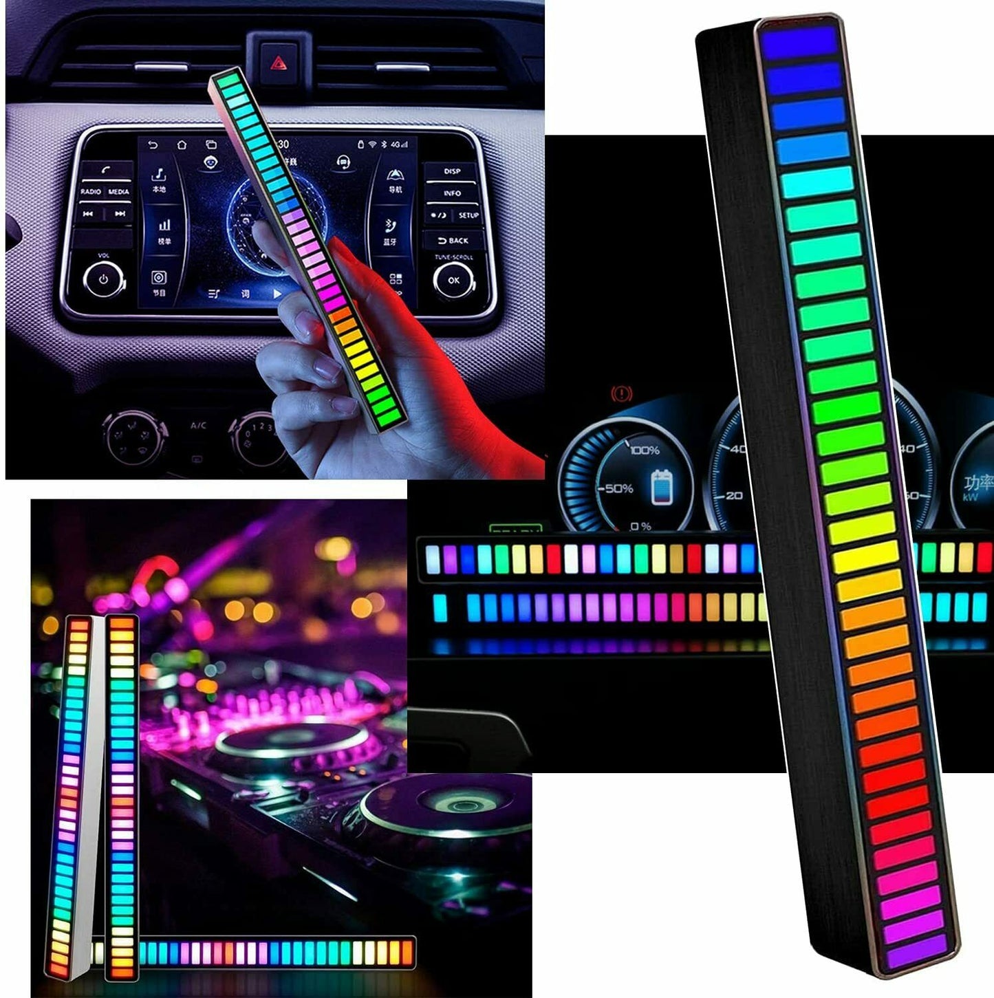 RGB Rechargeable Sound Music Rhythm Light