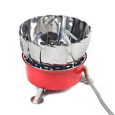 Portable Outdoor Camping Picnic Gas Stove Windproof Lotus Shape Cooking