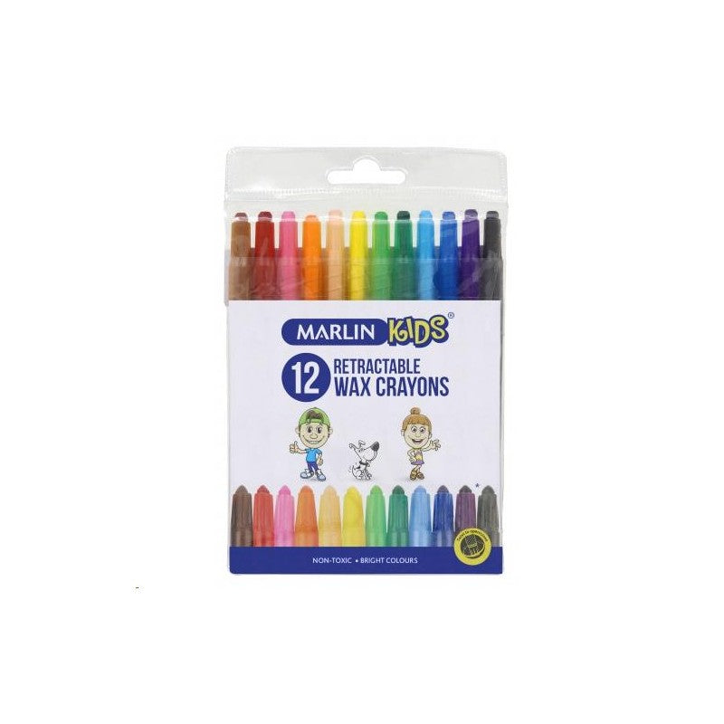 Marlin Kids Retractable Wax Crayons