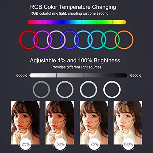 10" RGB LED Soft Ring Light-& Tripod- MJ26