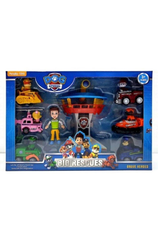 Paw Patrol Big Rescues Figures With Tower Base - 8 Piece