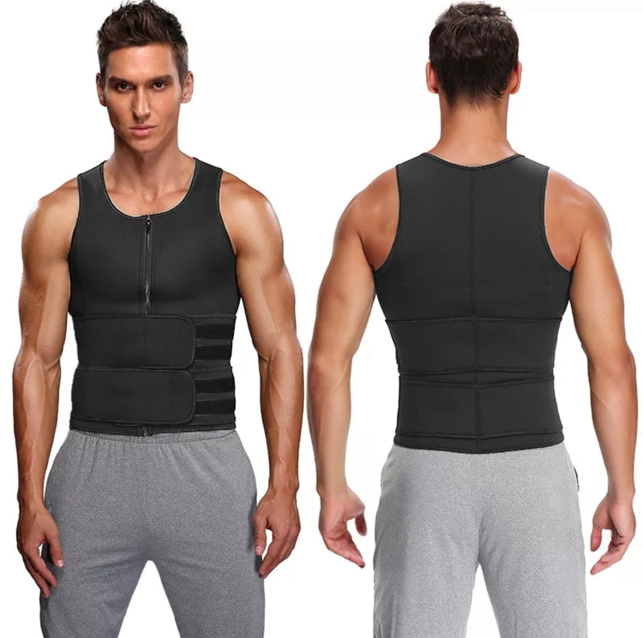 MISS MOLY Sauna Waist Trainer Vest for Men Body Shaper Sweat Vest Doub –  EveryMarket
