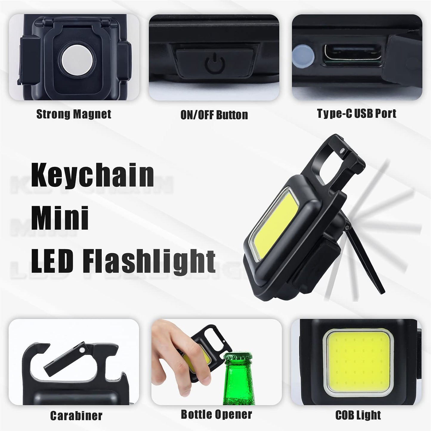 Pocket Keychain Ultra Bright Light with Bottle Opener