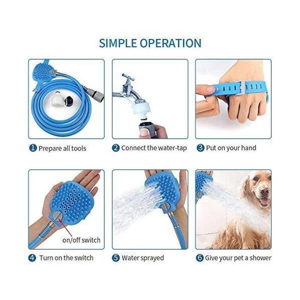 Multi-functional Pet Bathing Scrubber & Water Sprayer