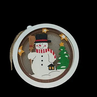 Xmas Wooden Flashing Decor Light