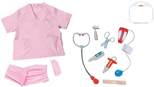 9PCS Kids Nurse Costume for Kids Girls Role Play Set Dress Up Hospital