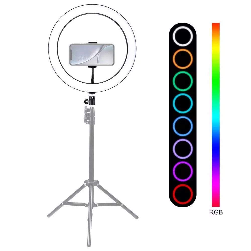 10" RGB LED Soft Ring Light-& Tripod- MJ26