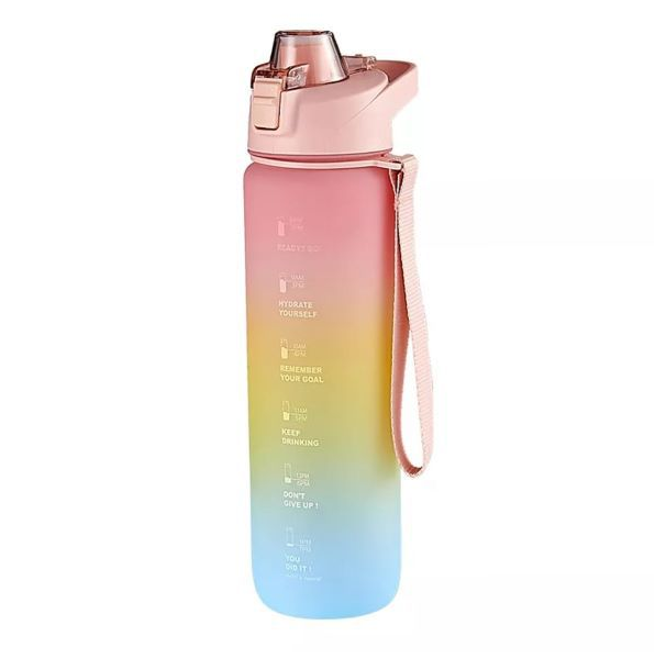 1L BPA Free Motivational Water Bottle