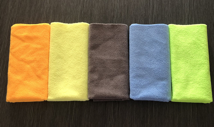 350gsm  Microfiber  Warp Knitted Cleaning Cloth 5pcs