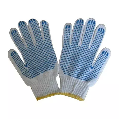 Dotted Cotton Safety Hand Gloves