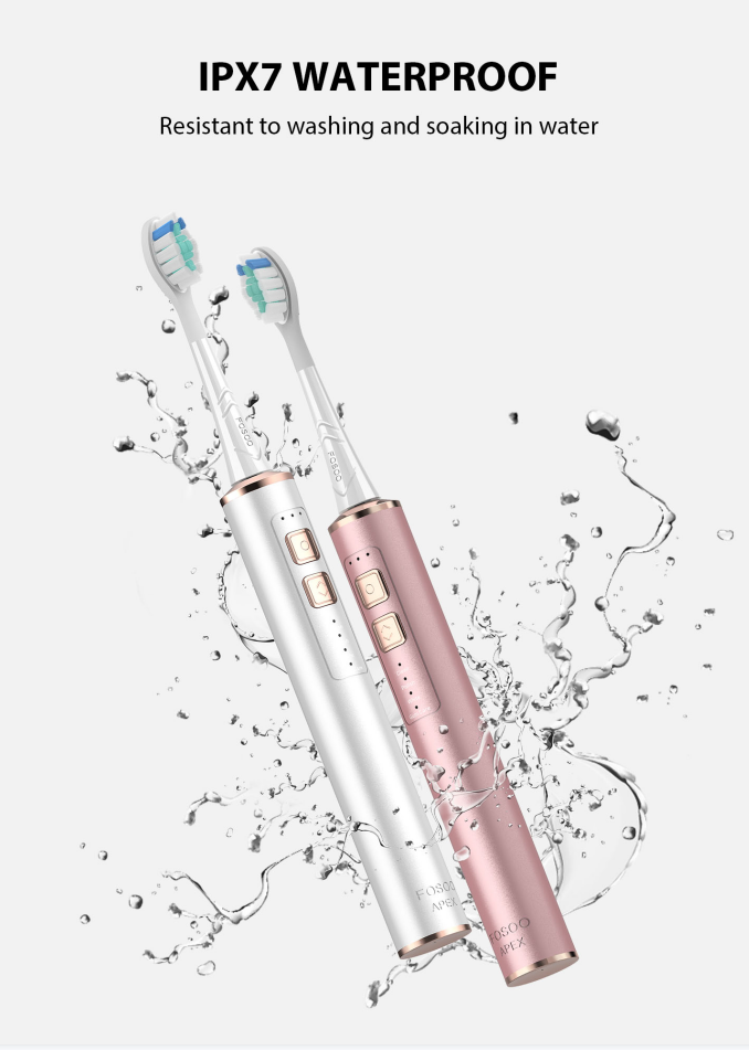 APEX Metal Sonic Electric Toothbrush with 180-Day Battery Life