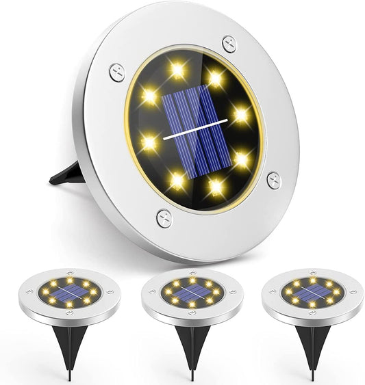 Solar Powered Flat to Ground LED Outdoor Lights