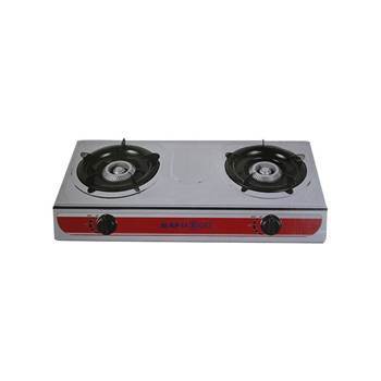 2 Burner Stainless Steel Gas Stove + Free Hose  & Regulator